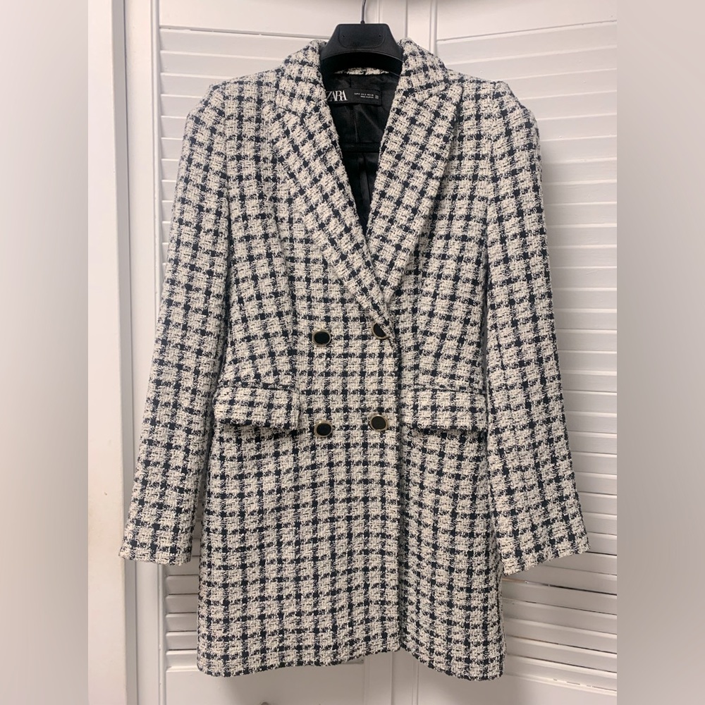 Zara Double Breasted Blazer/Trench Size Small